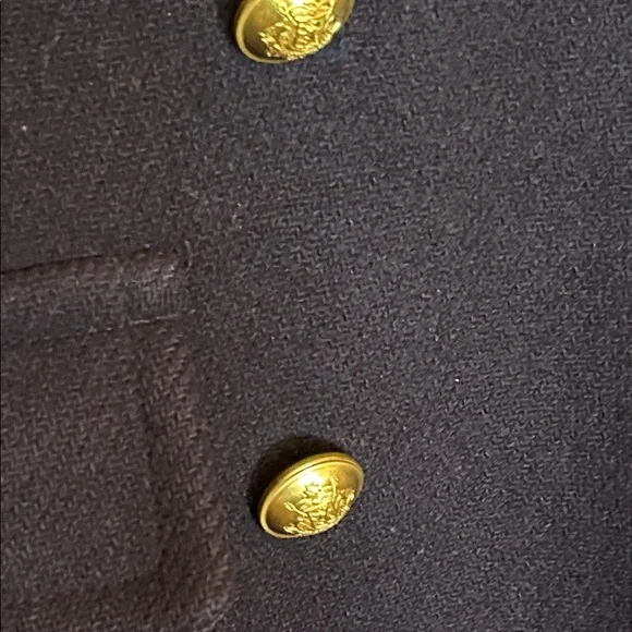 J. Crew Women's Dark Blue Peacoat with Gold Buttons - Picture 5 of 14